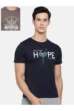 dollar Men Pack of 2 Printed Round Neck T-shirts