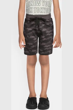 URBANO Boys Grey Camouflage Printed Regular Shorts
