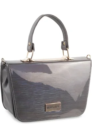 Metro Grey Printed Oversized Shopper Tote Bag With Cut Work