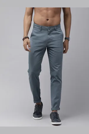 Buy Roadster Men Charcoal Grey Tapered Fit Solid Jogger Jeans  Trousers  for Men 2123849  Myntra