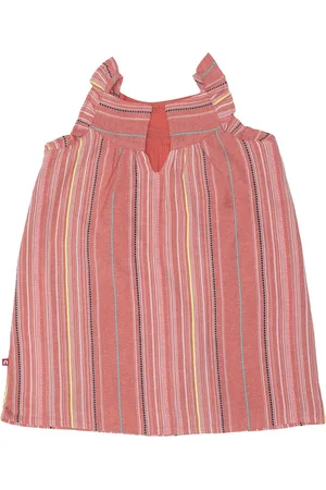 Nino Bambino Girls Multicoloured Striped Organic Cotton A-Line Dress