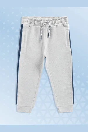 Mothercare Boys Grey Solid Pure Cotton Joggers