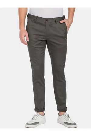 Arrow Men Grey Slim Fit Chinos Trouser