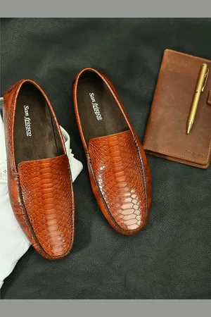 San Frissco Men Tan Textured Casual Loafers