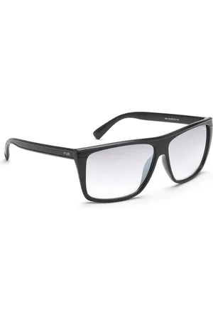 Idee Men Clear Lens & Black Rectangle Sunglasses IRS1051C3SG
