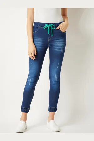 Miss Chase Women Navy Blue Regular Fit Faded Joggers