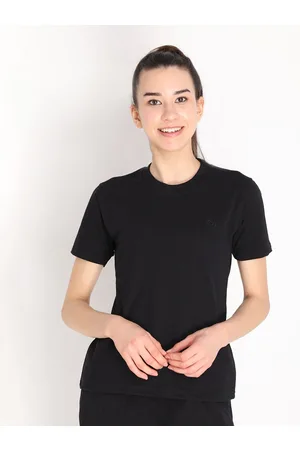 CHKOKKO Women Black Regular Fit T-shirt