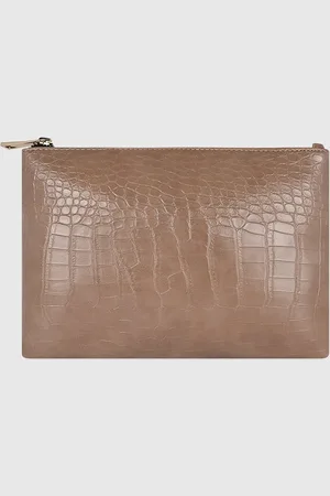 Bagsy Malone Women Brown Textured Clutch