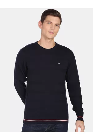 Arrow Men Round Neck Long Sleeves Pullover