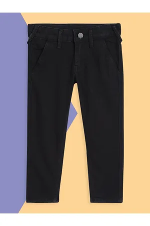 HERE&NOW Boys Black Slim Fit Stretchable Jeans