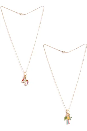 EL REGALO Pack Of 2 Gold-Plated Necklace