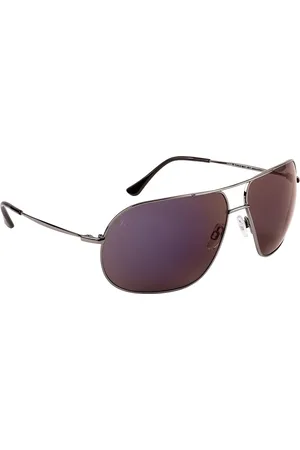 Xpres Unisex Purple Lens & Gunmetal-Toned Full Rim Aviator Sunglasses 1005 67013 138 C4