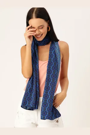 DressBerry Women Blue & Black Printed Scarf