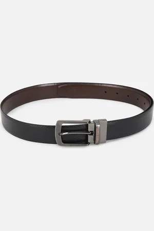 Simon Carter Men Black & Brown Reversible Leather Formal Belt