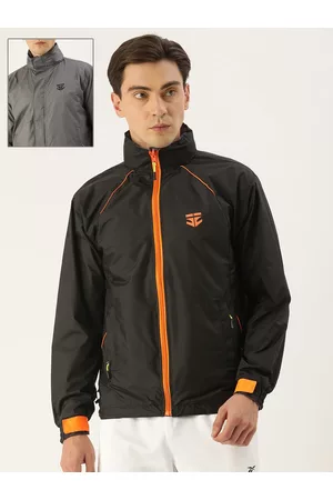 Sports52 Men Black Reversible Rain Jacket