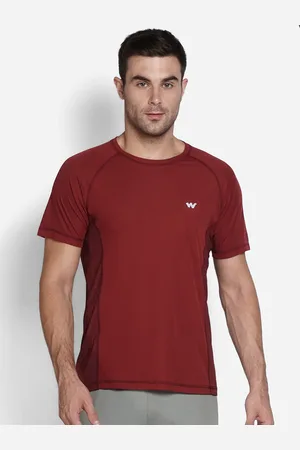 Wildcraft Men Red & White Brand Logo Printed T-shirt