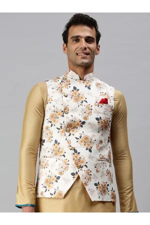 Jompers Men Floral Digitally Printed Nehru Jacket. – varsityclub