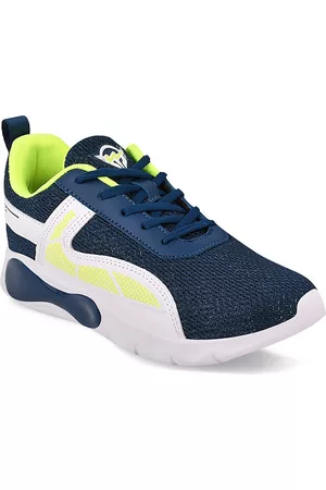 Campus Unisex Kids Blue Mesh Running Shoes