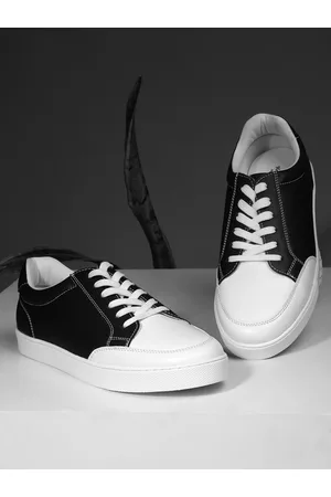 Tokyo Talkies Women Black & White PU Sneakers