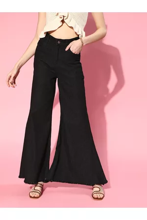 Sassafras Women Black Relaxed Fit High-Rise Jeans