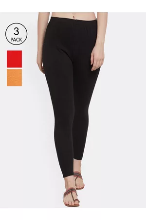 GRACIT Women Pack of 3 Solid Ankle-Length Leggings