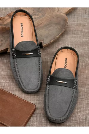 Provogue Men Grey Textured Loafers