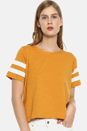 Campus Mustard Cotton Boxy Top