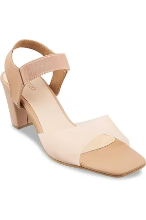 Metro Peach-Coloured Block Sandals
