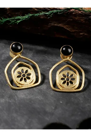 Berserk Gold-Plated Contemporary Drop Earrings