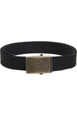 Calvadoss Boys Black Cotton Canvas Belt