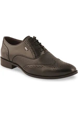 ID Men Black Lace Up Formal Shoes