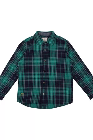 Pepe Jeans Boys Green Checked Casual Shirt