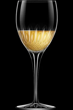 Luigi Bormioli Transparent Textured Diamante Riesling Wine Glass