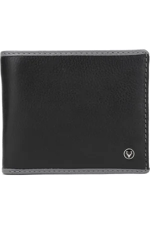 Buy Allen Solly Men Blue Printed Leather Two Fold Wallet - Wallets