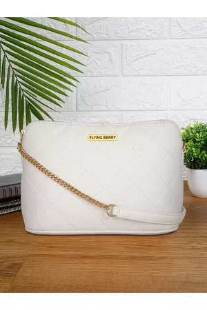 FLYING BERRY White Textured Sling Bag