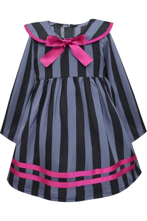 A.T.U.N. A T U N Grey & Black Striped Dress