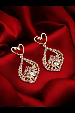 Aadita Gold-Toned Contemporary Drop Earrings