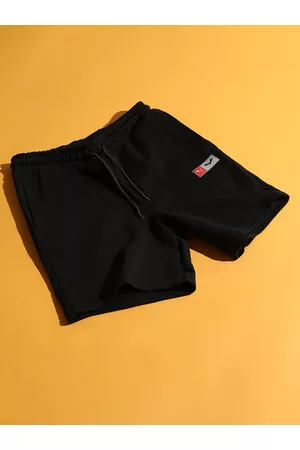 PUMA X Boys Regular Fit Solid Batman Cotton Shorts