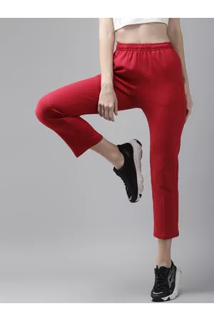 Cayman Women Red Solid Cropped Track Pants