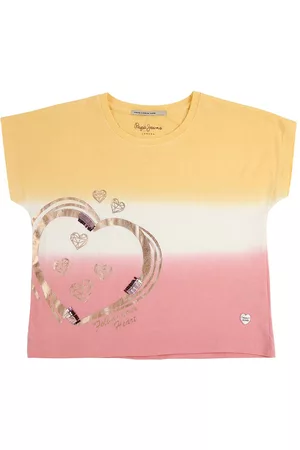 Pepe Jeans Girls Multicoloured Dyed Extended Sleeves Applique T-shirt