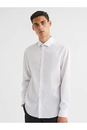 H&M Men White COOLMAX Regular Fit Shirt
