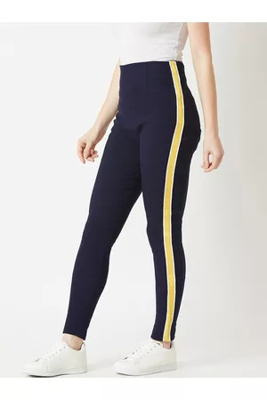 Miss Chase Women Navy Blue Solid Skinny-Fit Jeggings