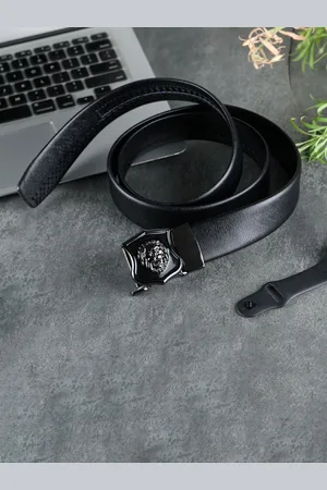 ZORO Men Black Textured PU Belt
