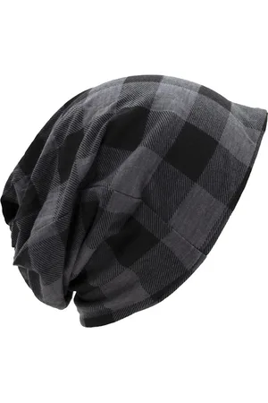 YOUSTYLO Unisex Black & Grey Printed Beanie