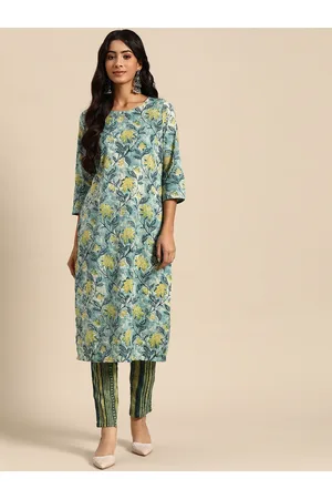 Buy Yellow Long Kurta with Trousers and Dupatta by SHYAM NARAYAN PRASAD at  Ogaan Online Shopping Site