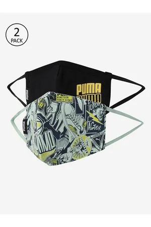 PUMA Kids (7-12 years) Pack of 2 Printed Ply Reusable Masks