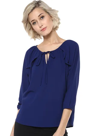 Harpa Women Navy Solid Top