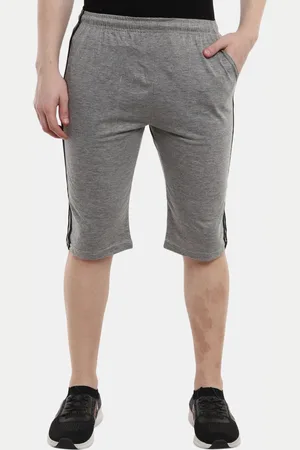 V-Mart Men Grey Melange Outdoor Sports Shorts