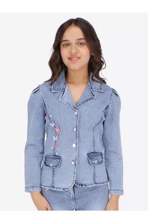 CUTECUMBER Girls Blue Denim Jacket
