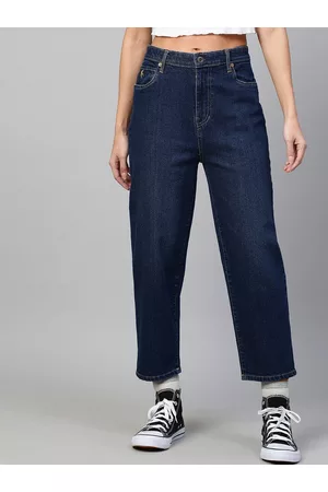 Chemistry Denim Navy Blue Relaxed Fit Jeans
